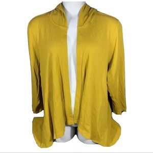 D&Co Active Waffle Knit Drape Front Hoodie Cardigan Plus Size 3X QVC